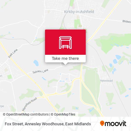 Fox Street, Annesley Woodhouse map