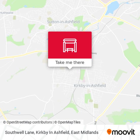 Southwell Lane, Kirkby In Ashfield map