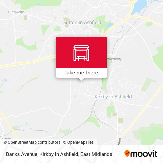 Banks Avenue, Kirkby In Ashfield map