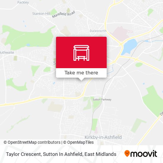 Taylor Crescent, Sutton In Ashfield map