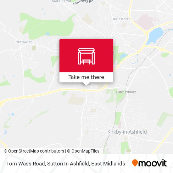 Tom Wass Road, Sutton In Ashfield map