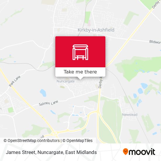 James Street, Nuncargate map