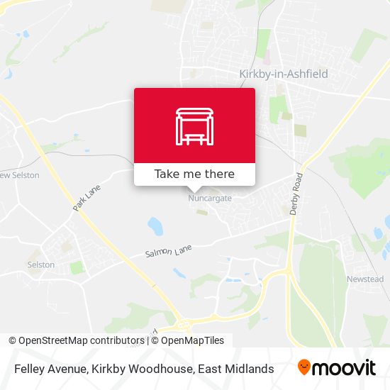 Felley Avenue, Kirkby Woodhouse map