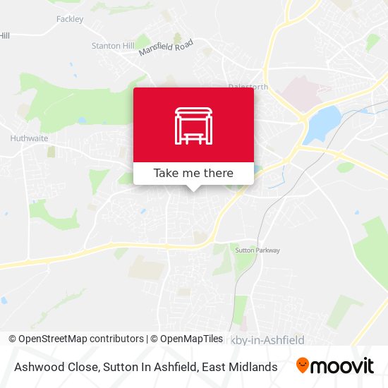 Ashwood Close, Sutton In Ashfield map