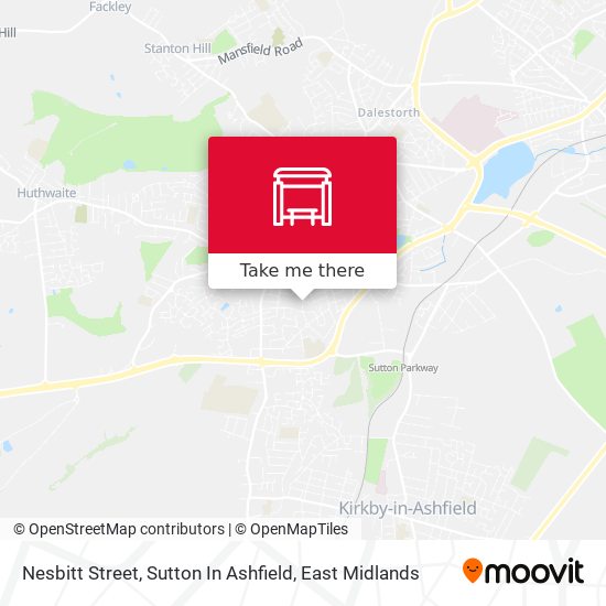 Nesbitt Street, Sutton In Ashfield map