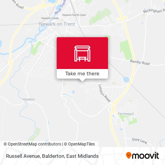 Russell Avenue, Balderton map