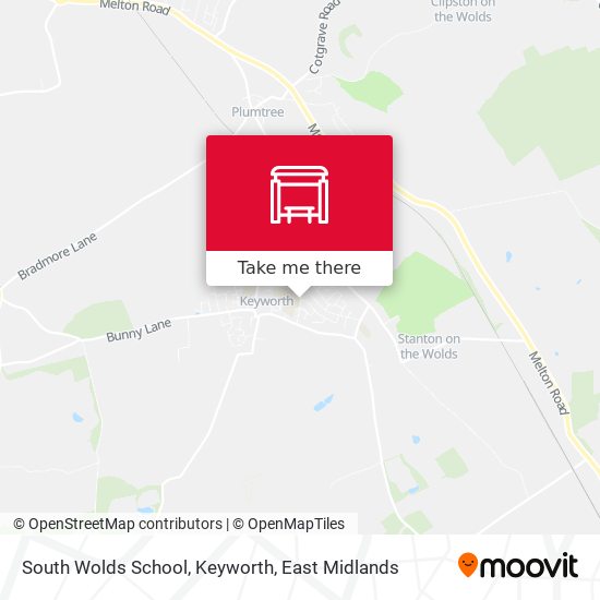 South Wolds School, Keyworth map