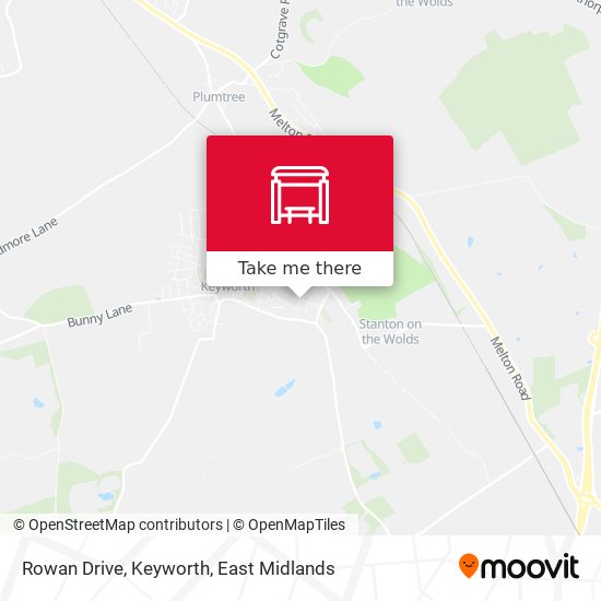 Rowan Drive, Keyworth map