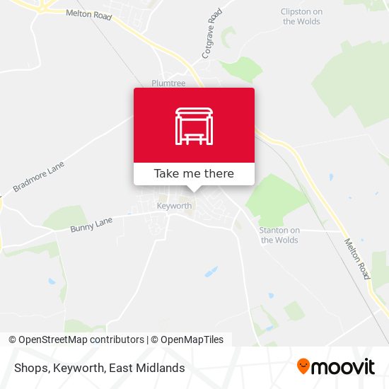 Shops, Keyworth map