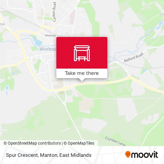 Spur Crescent, Manton map