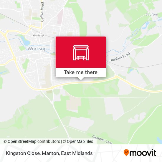 Kingston Close, Manton map