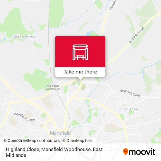 Highland Close, Mansfield Woodhouse map