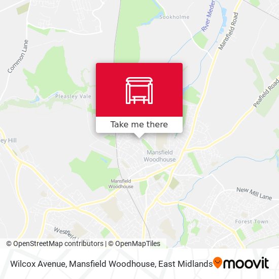 Wilcox Avenue, Mansfield Woodhouse map
