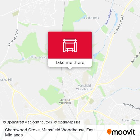 Charnwood Grove, Mansfield Woodhouse map