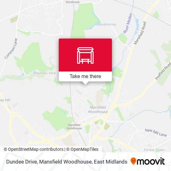 Dundee Drive, Mansfield Woodhouse map