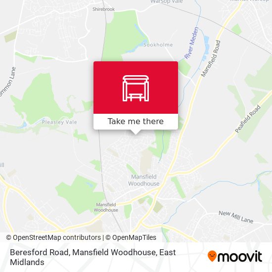 Beresford Road, Mansfield Woodhouse map