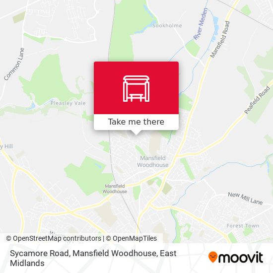 Sycamore Road, Mansfield Woodhouse map