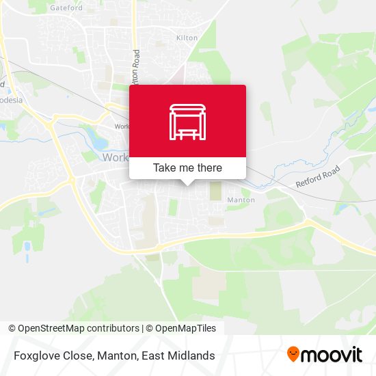 Foxglove Close, Manton map