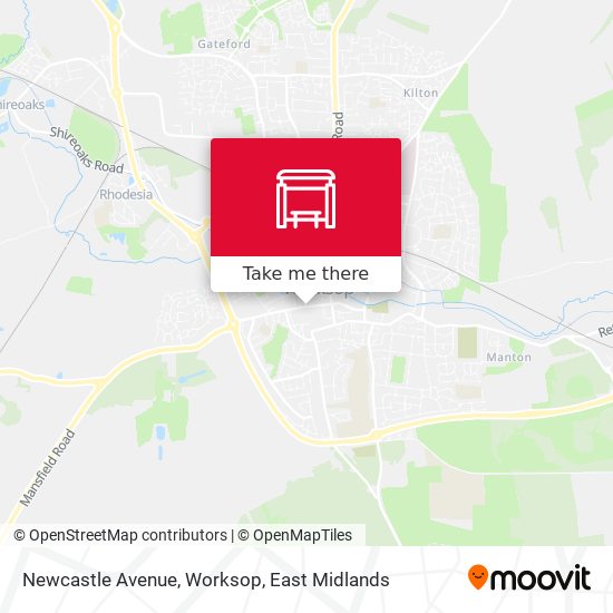 Newcastle Avenue, Worksop map