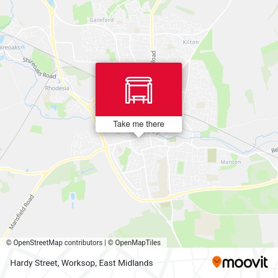 Newcastle Avenue, Worksop map