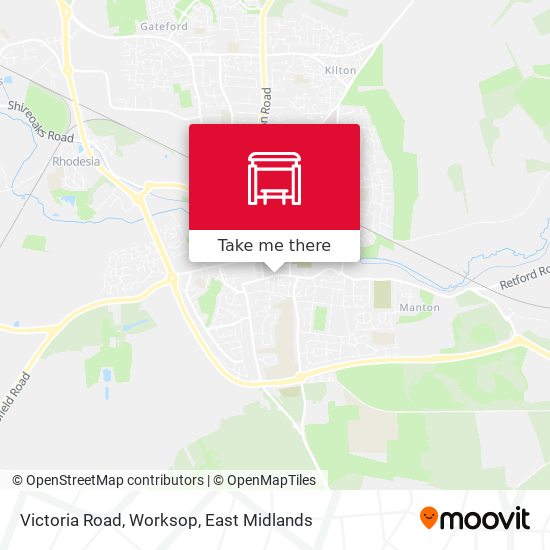 Victoria Road, Worksop map