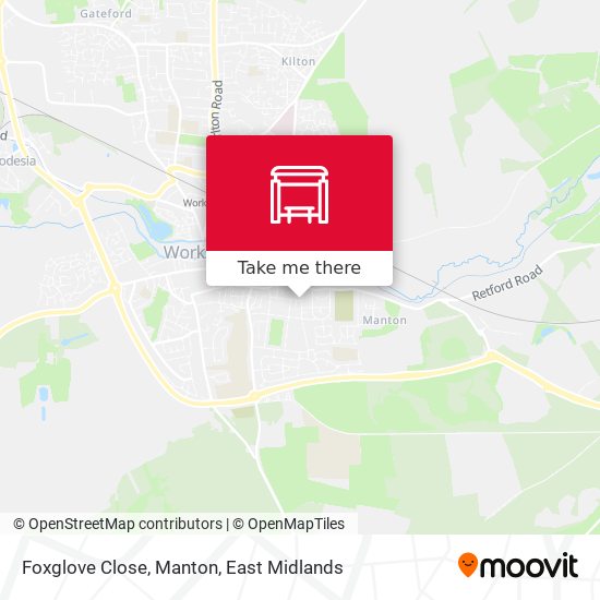 Foxglove Close, Manton map