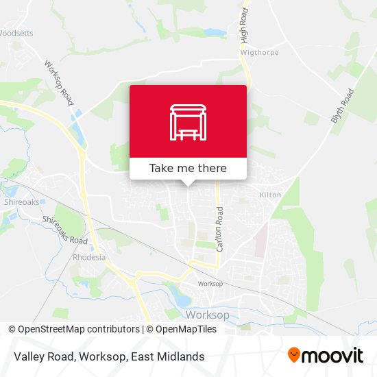 Valley Road, Worksop map
