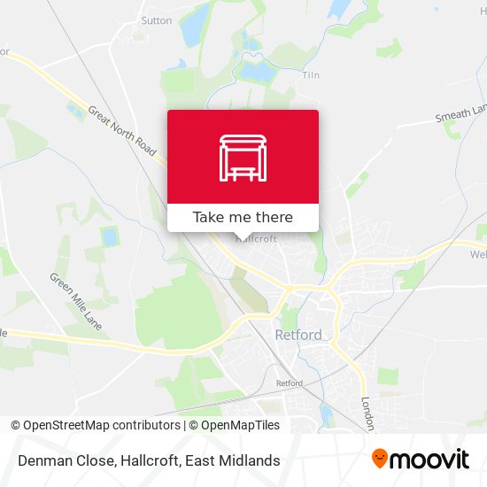Denman Close, Hallcroft map