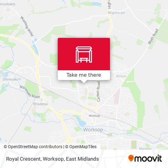 Royal Crescent, Worksop map