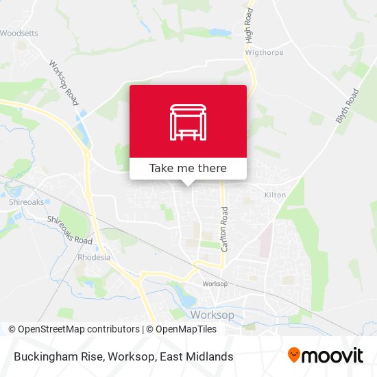 Buckingham Rise, Worksop map