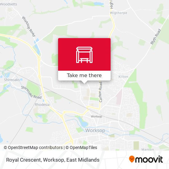 Royal Crescent, Worksop map