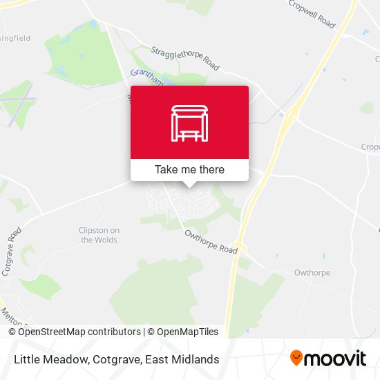 Little Meadow, Cotgrave map