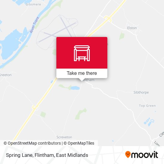 Spring Lane, Flintham map