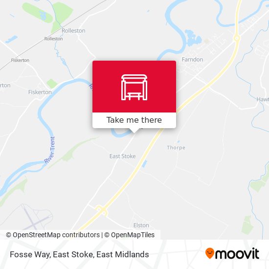Fosse Way, East Stoke map
