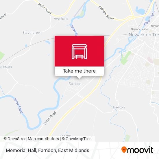 Memorial Hall, Farndon map