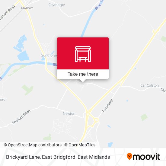 Brickyard Lane, East Bridgford map