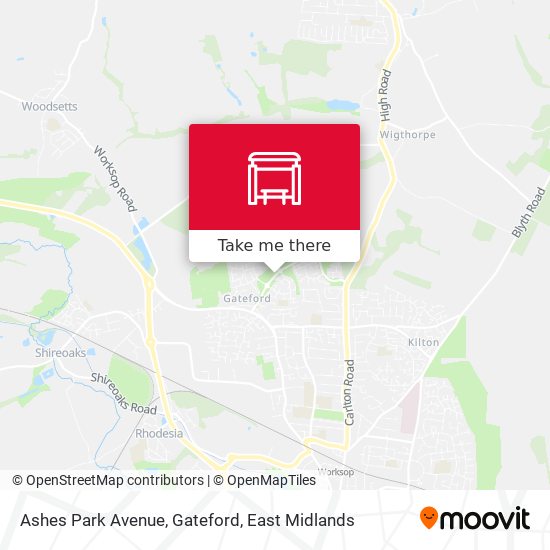 Ashes Park Avenue, Gateford map