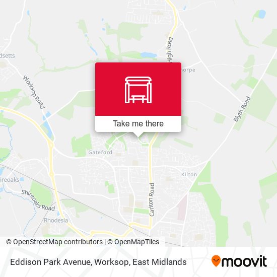 Eddison Park Avenue, Worksop map