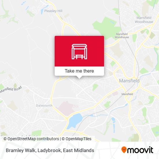 Bramley Walk, Ladybrook map