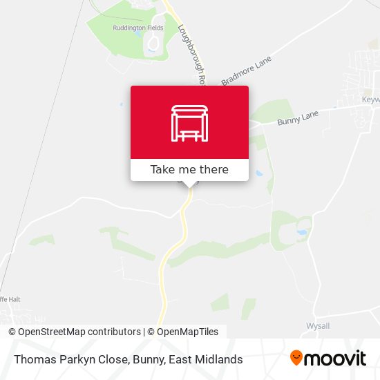 Thomas Parkyn Close, Bunny map