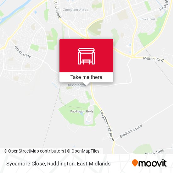 Sycamore Close, Ruddington map