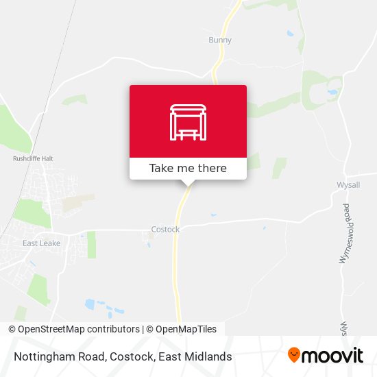Nottingham Road, Costock map