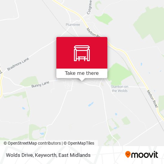 Wolds Drive, Keyworth map