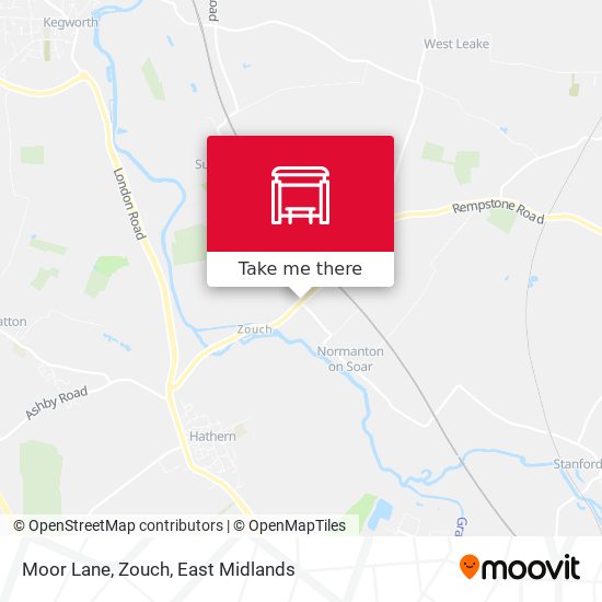 Moor Lane, Zouch map