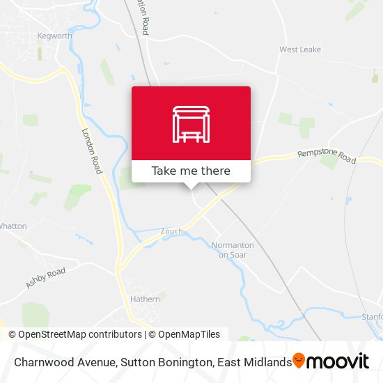 Charnwood Avenue, Sutton Bonington map