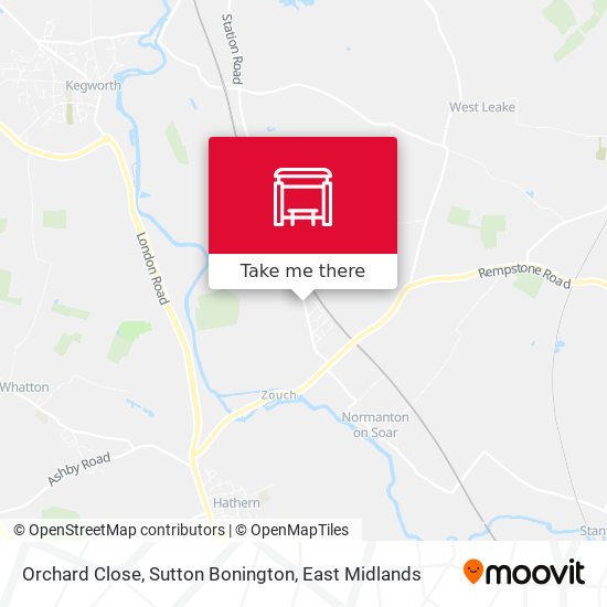 Orchard Close, Sutton Bonington map