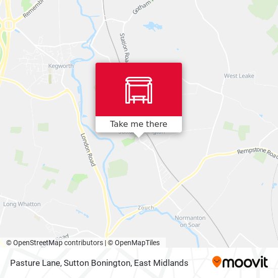 Pasture Lane, Sutton Bonington map