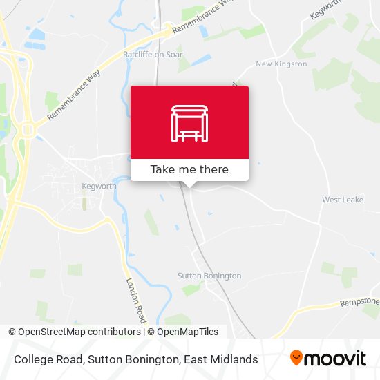 College Road, Sutton Bonington map