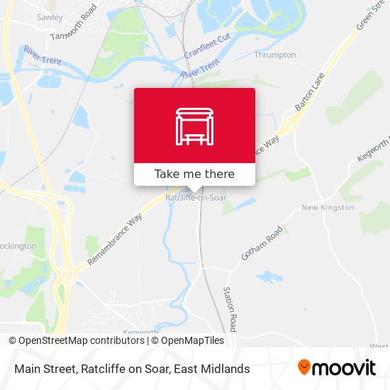 Main Street, Ratcliffe on Soar map