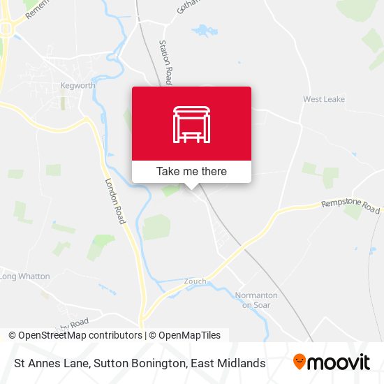 St Annes Lane, Sutton Bonington map